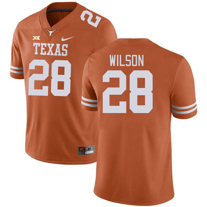 Men #28 Santana Wilson Texas Longhorns College Football Jerseys Stitched-Orange